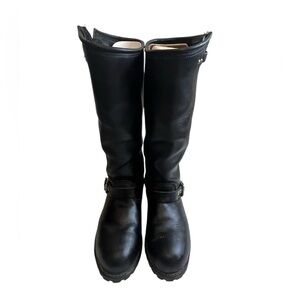 Vintage Carolina 16” Tall Engineer Harness Boots 9 R USA Made Steel Toe